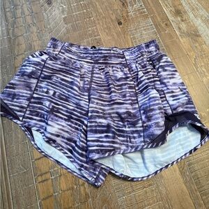 lululemon athletica purple and White Athletic Shorts
